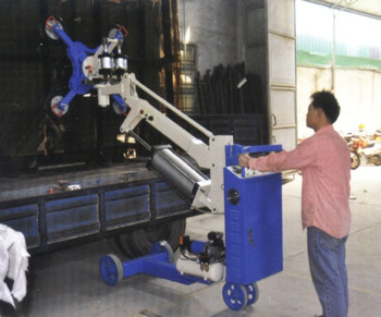 Glass Unloading from Truck Becomes Very Easy With MPL-M-A Glass Manipulator